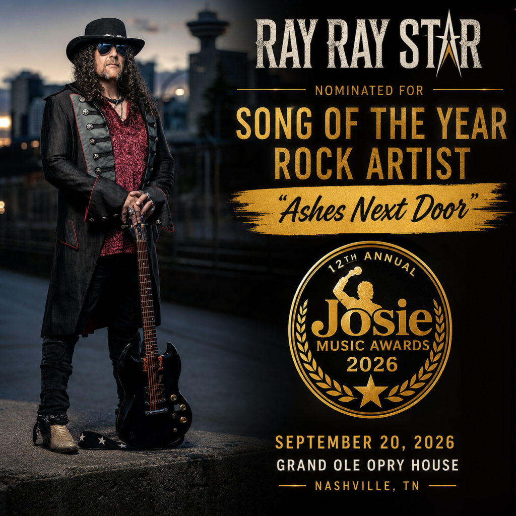 RAY RAY STAR NOMINATED FOR SONG OF THE YEAR – ROCK ARTIST AT THE 12TH ANNUAL JOSIE MUSIC AWARDS RAY RAY STAR NOMINATED FOR SONG OF THE YEAR – ROCK ARTIST AT THE 12TH ANNUAL JOSIE MUSIC AWARDS