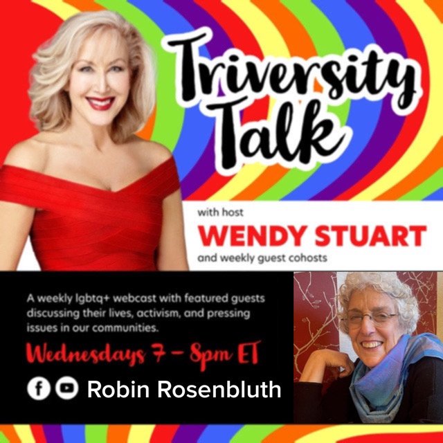 Robin Rosenbluth To Guest On TriVersity Talk! With Host Wendy Stuart 7 PM ET Wednesday, September 9th, 2026 Robin Rosenbluth To Guest On TriVersity Talk! With Host Wendy Stuart 7 PM ET Wednesday, September 9th, 2026