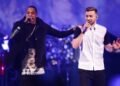 Watch Justin Timberlake and Pharrell Williams join Jay-Z at Paris 30th anniversary show